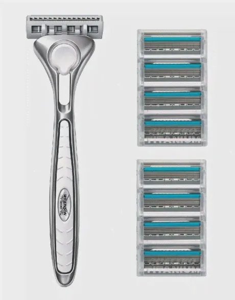 Бритва Wilkinson Sword Quattro Titanium PRECISION Sensitive (1 бритва + 8 картриджей)-0
