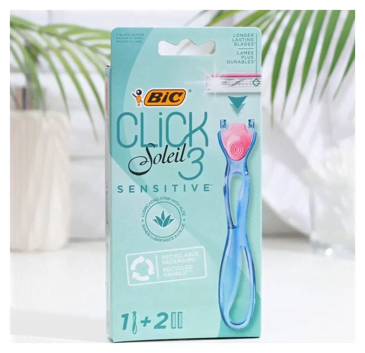 BIC Станок бритвенный женский BIC Click 3 Sensitive + 2 сменные кассеты-0