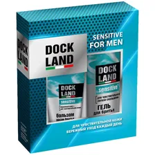 Набор подарочный для мужчин, Dockland, Sensitive, гель для бритья + бальзам после бритья