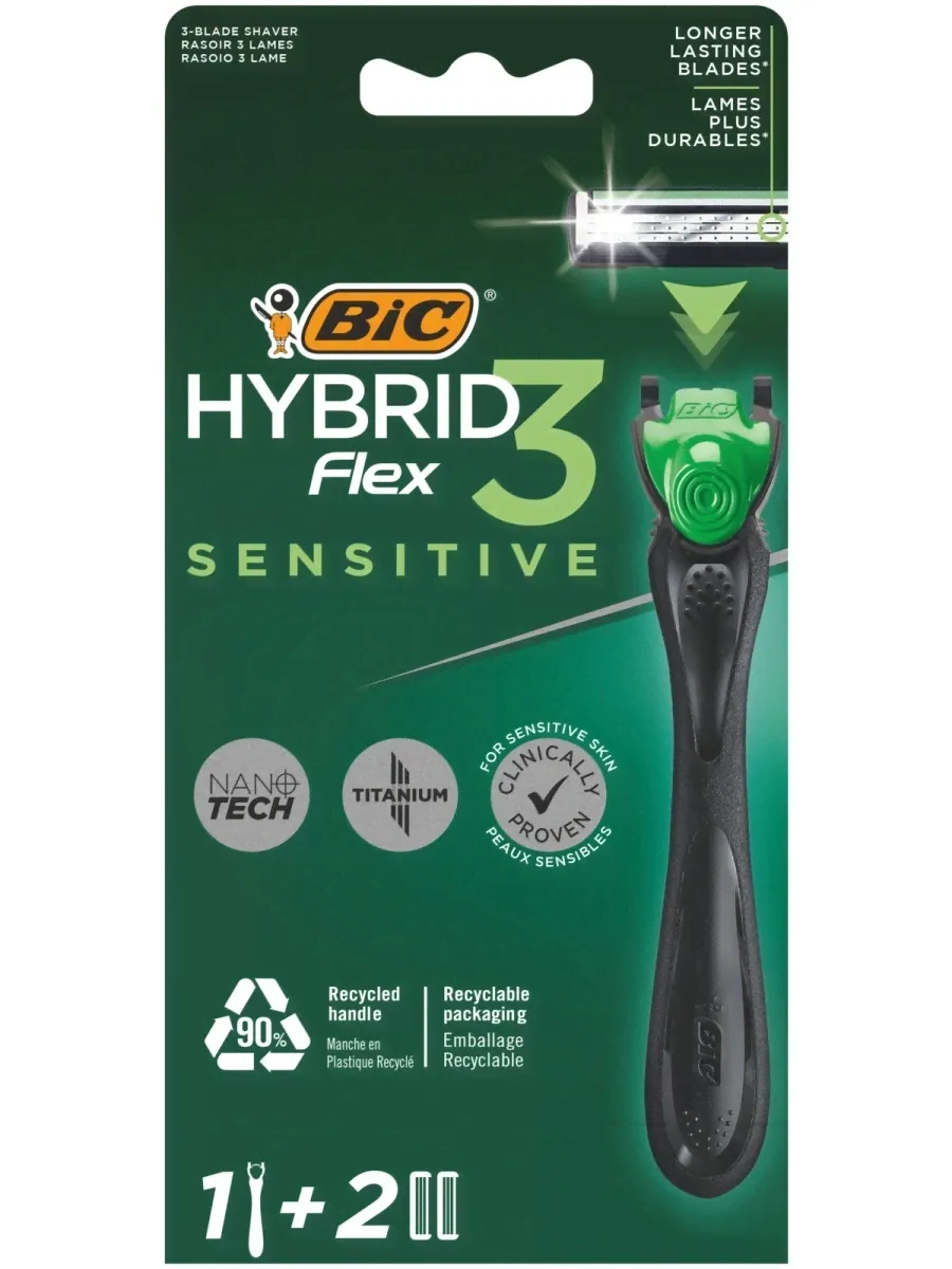 Бритва мужская BIC Hybrid 3 Flex Sensitive-0