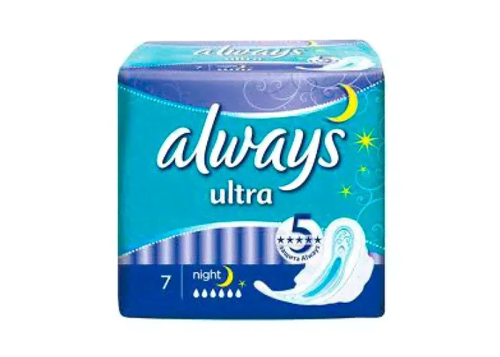 Прокладки "Always"sensitive ночные 6капель 7шт(2)-0