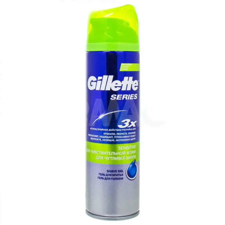 Гель для бритья Gillette Series Sensitive для чувствительной кожи (200 мл)-0