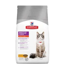 Сухой корм для взрослых кошек с чувствительным желудком Hill's Science Plan Feline Adult Sensitive Stomach&Skin 1,5 кг https://www.magazindoberman.ru/products/hills-sensitive-stomach-adult-suhoi-korm-