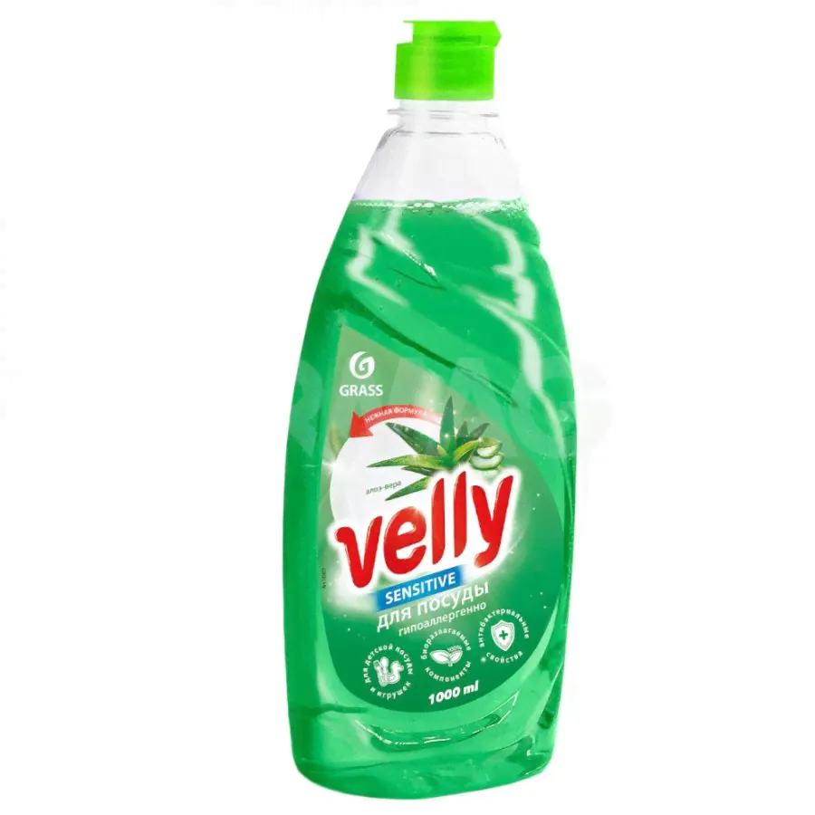 Средство для мытья посуды Grass Velly Sensitive Алоэ вера (1 л)-0