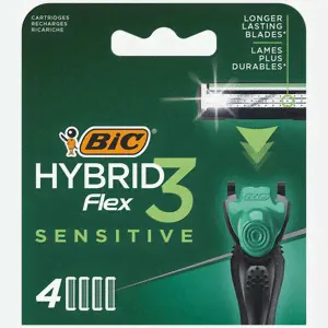 Сменные кассеты для бритья Bic Hybrid 3 Flex Sensitive, 4 шт.-0