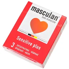 Презервативы нежные «Sensitive plus», 3 штуки, Masculan 0059
