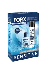 Набор подарочный для мужчин FORX SENSITIVE SKIN: Пена для бритья FORX для чувствительной кожи, 200 мл и Лосьон после бри