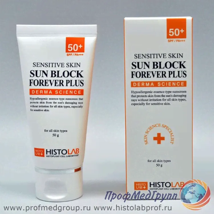 Солнцезащитная эссенция для чувствительной кожи с SPF 50+/PA+++ (Sensitive skin sun block forever)