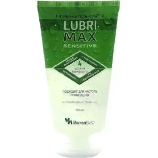 Гель-смазка «Lubrimax Sensitive» на водной основе от компании ИнтелБио, объем 150 мл, LM006