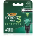 BIC FLEX 3 HYBRID SENSITIVE сменные кассеты для мужского станка 4 шт