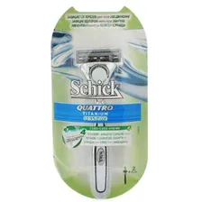 Многоразовый станок для бритья SCHICK QUATTRO TITANIUM SENSITIVE +2кассеты
